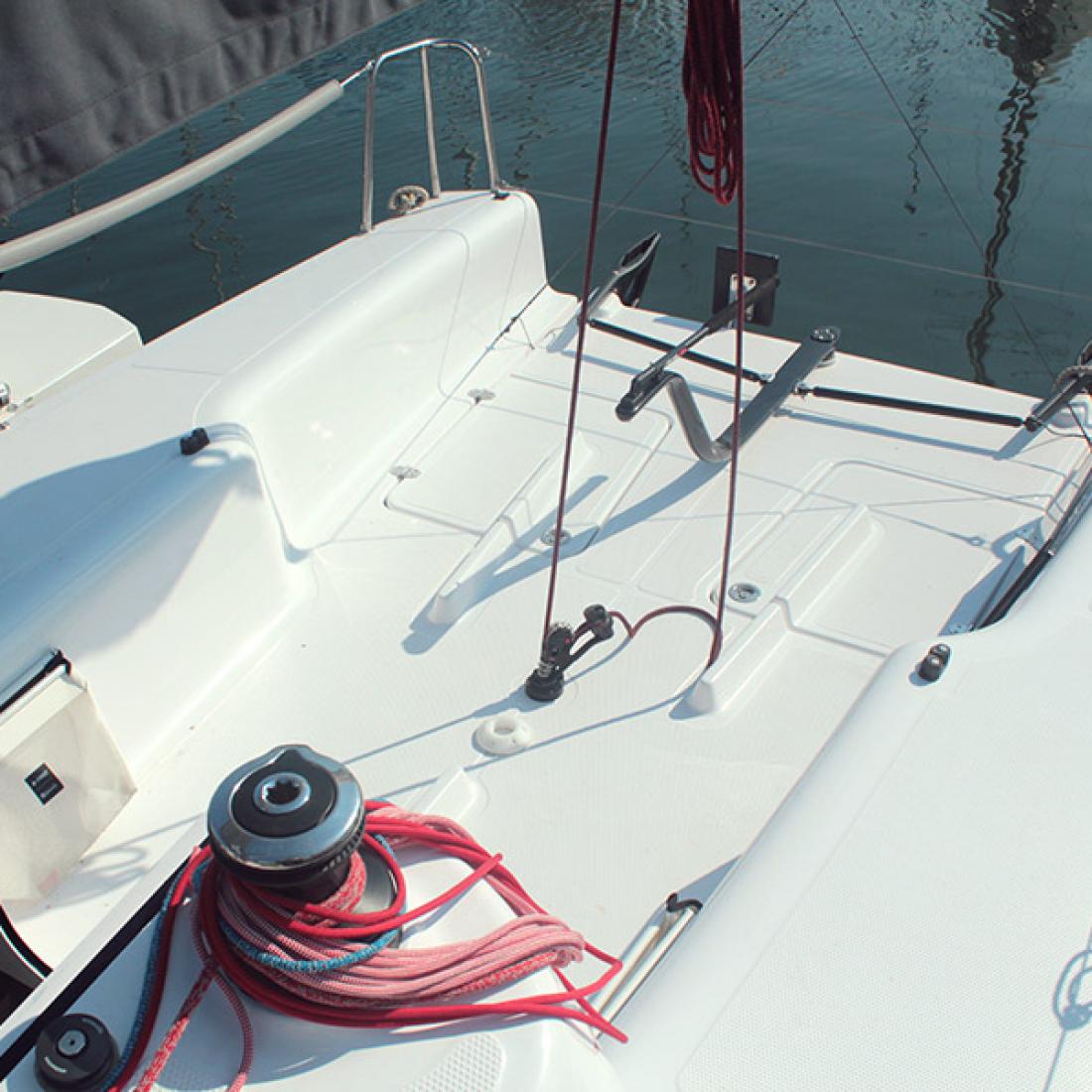 first beneteau racing sail boat barcelona spain day trip cherter sailing fast fun