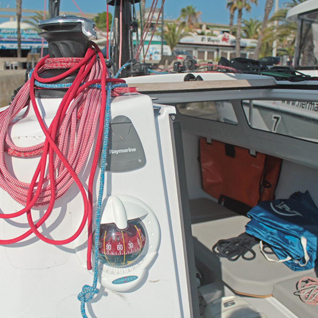 first beneteau racing sail boat barcelona spain day trip cherter sailing fast fun